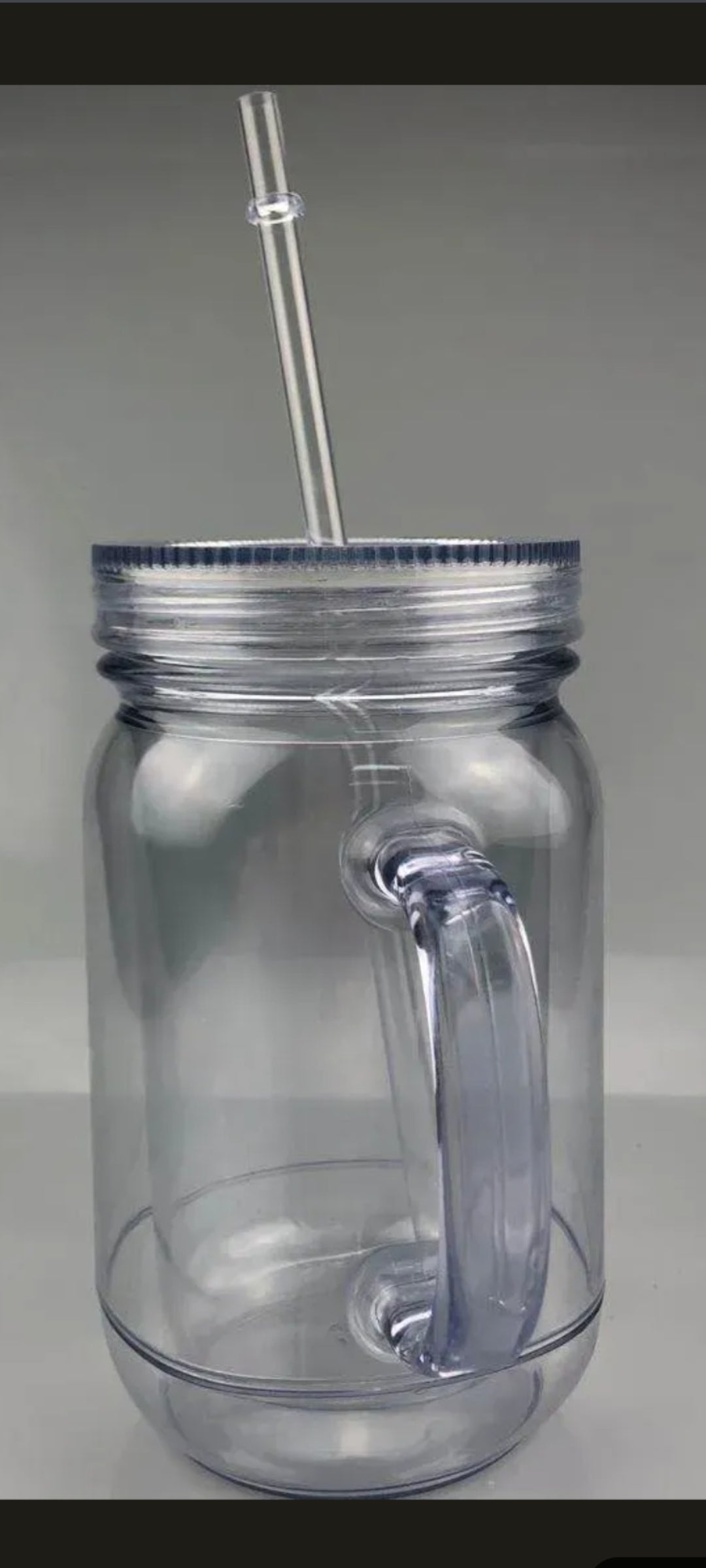 Acrylic Mason handle Snowglobe