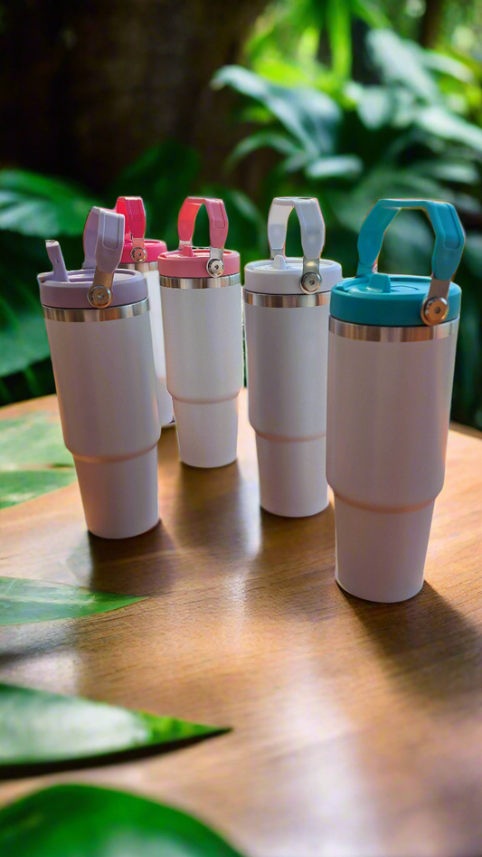 30oz Sublimation Flip Lid Tumbler