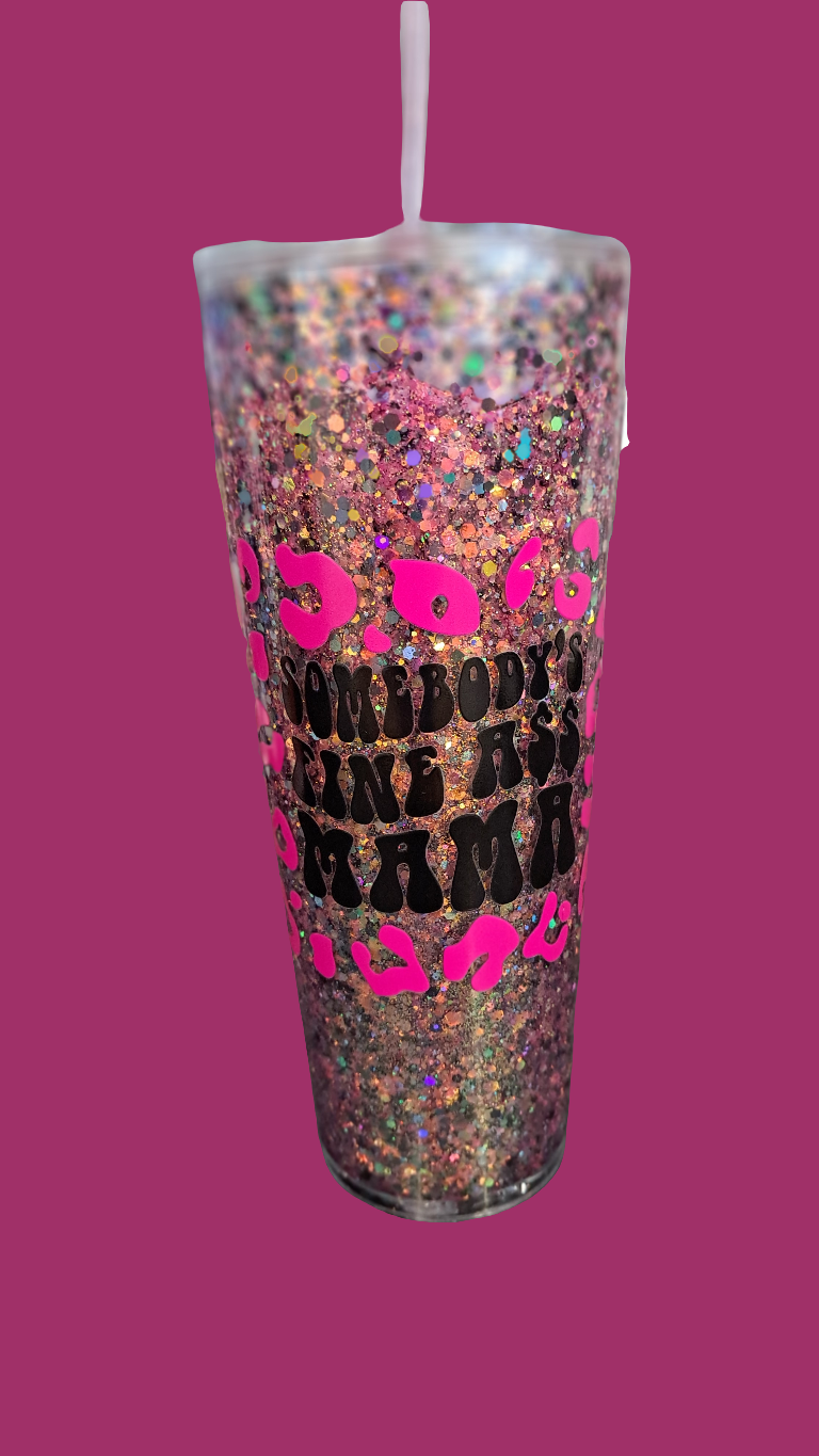 24 oz Acrylic Snowglobe Tumbler, Ready Made