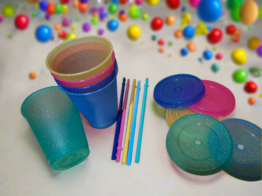 Kids 16oz glitter cold cups